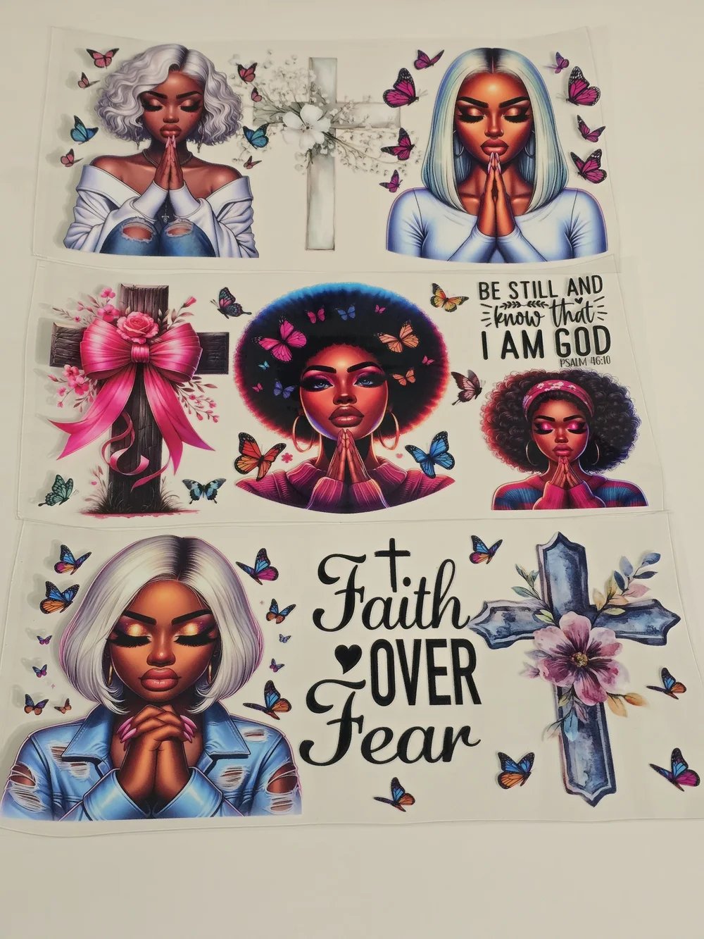 UV DTF Wrap Set - Multicolor Religious Prints